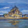 Mont Saint-Michel, 2023, Malerei von Angelika Junghans