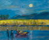 Abendstimmung am See, 2019, Malerei von Angelika Junghans