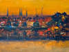 Lübecker Hafen, 2020, Malerei von Angelika Junghans